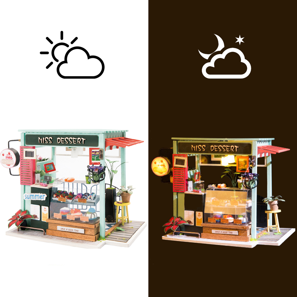 Интерьерный конструктор Robotime кондитерская Ice Cream Station
