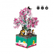 Деревянный музыкальный конструктор Robotime цветущая вишня Cherry Blossom Tree