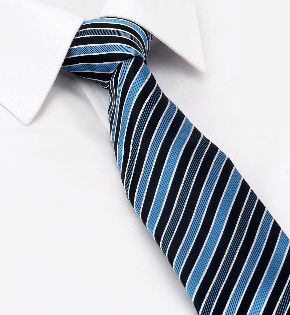 Плетеный галстук в полоску  