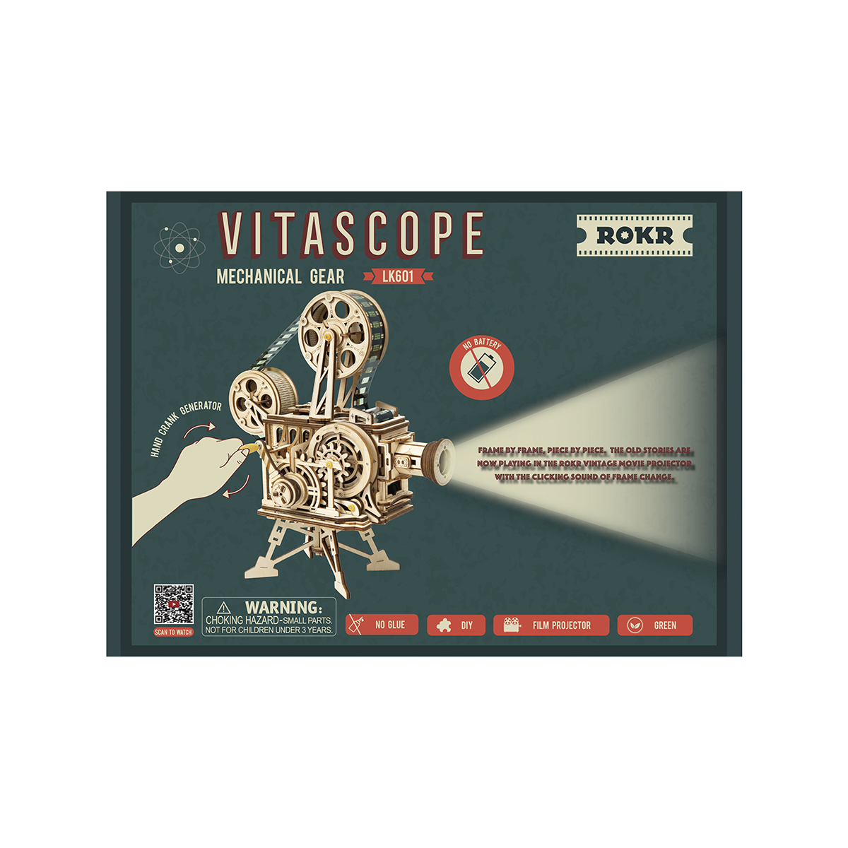 Деревянный механический конструктор Robotime витаскоп Vitascope
