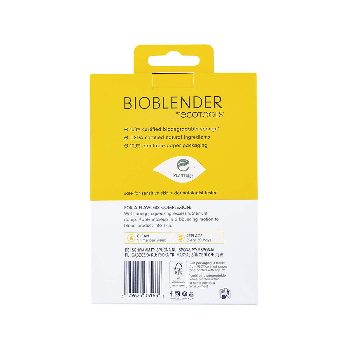 Набор биоразлагемых спонжей для макияжа EcoTools Bioblender Makeup Sponge Duo